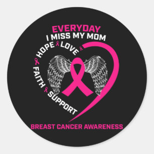 Sticker Rond Chaque Jour Ma Maman Me Manque Mignonne Cancer Du