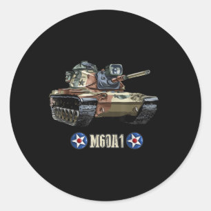 Sticker Rond Char lourd américain M60a1 de la Guerre froide