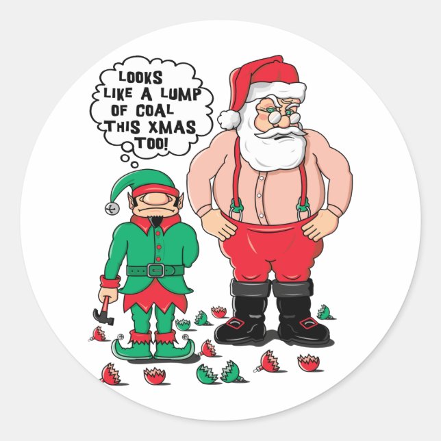 Sticker Rond Charbon pour Noël (Devant)