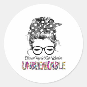 Sticker Rond Charcot Marie Sensibilisation aux dents Ruban Cade