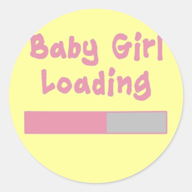 Sticker Rond Chargement de la petite fille (Devant)