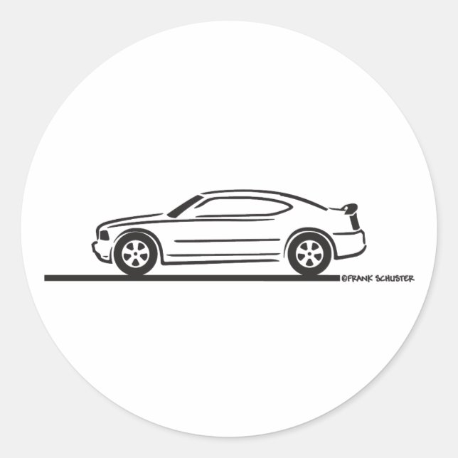 Sticker Rond Chargeur Dodge 2010 (Devant)