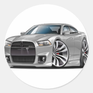 Sticker Rond Chargeur Dodge SRT8 Silver Car