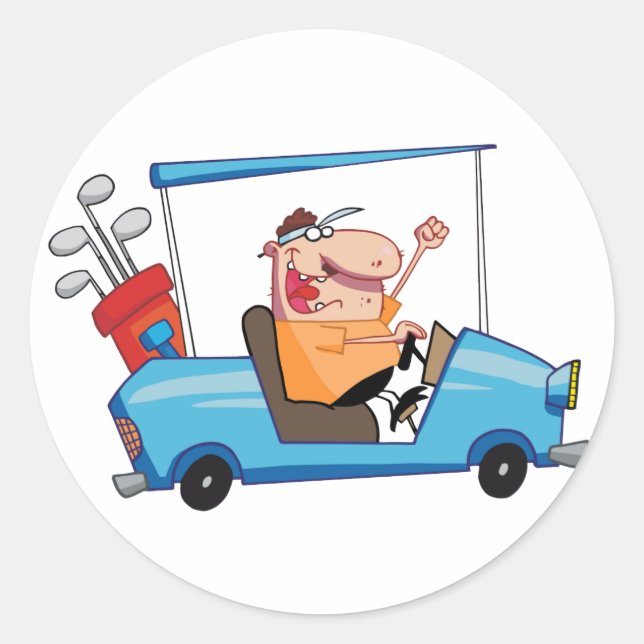 Sticker Rond Chariot de golf (Devant)