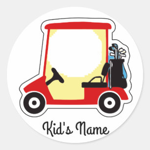 Sticker Rond Chariot de golf