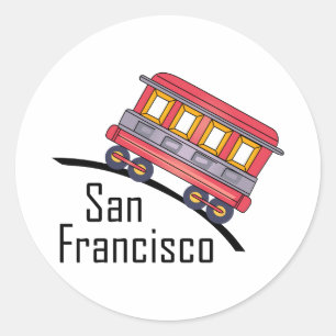 Sticker Rond chariot de San Francisco