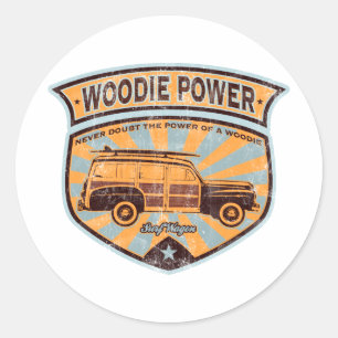 Sticker Rond Chariot de Woodie