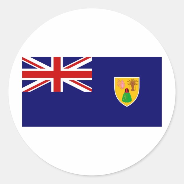 Sticker Rond Chariot des îles Turques et Caïques (Devant)