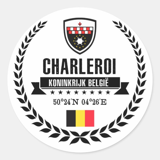 Sticker Rond Charleroi (Devant)