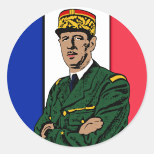 Sticker Rond Charles de Gaulle