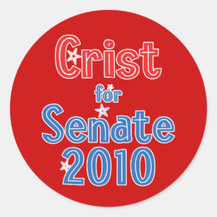 Sticker Rond Charlie Crist pour le Sénat 2010 Star Design