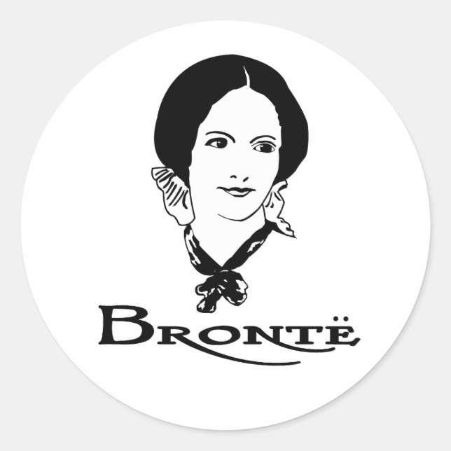Sticker Rond Charlotte Bronte (Devant)