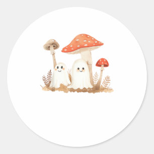 Sticker Rond Charmant Cottagecore Goblincore Champignon Mignon