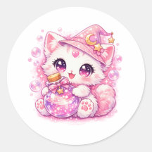 Charmante sorcière Kawaii Kitty 