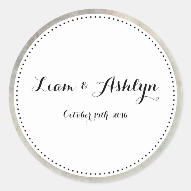 Sticker Rond Charme vintage (Devant)