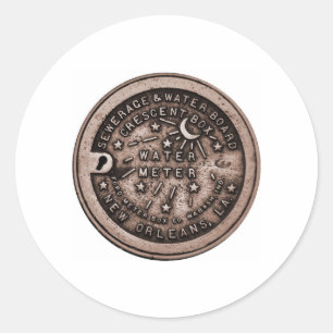 Sticker Rond Charmes des compteurs d'eau