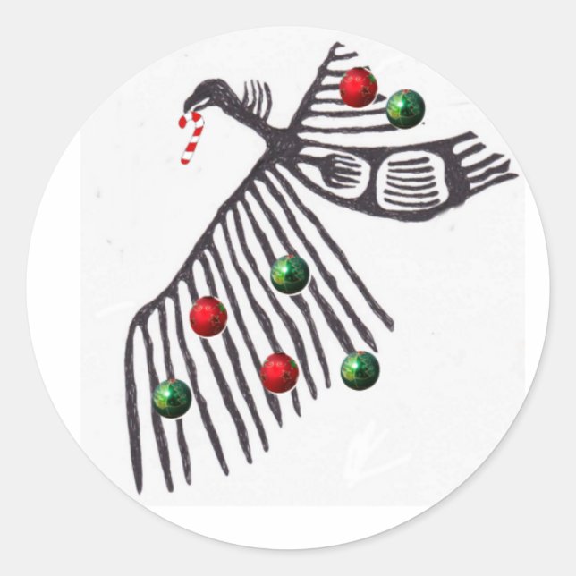 Sticker Rond charognard shrine xmas (Devant)