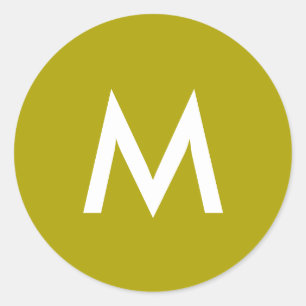 Sticker Rond Chartreuse solide Pop vert de couleur