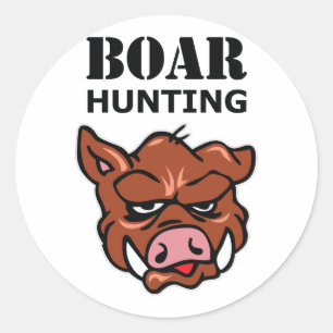 STICKER ROND CHASSE À LA BARRE