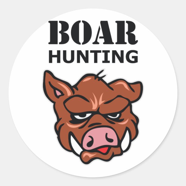 STICKER ROND CHASSE À LA BARRE (Devant)