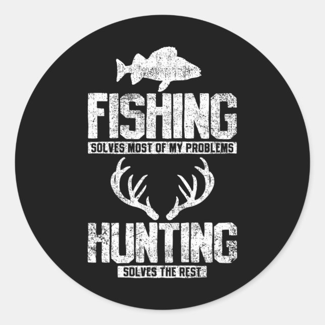 Sticker Rond Chasse à la pêche (Devant)