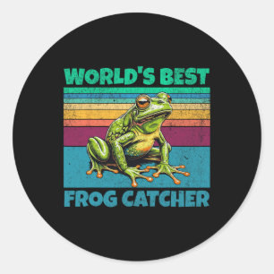 Sticker Rond Chasse Amphibienne amusante pour le meilleur attra