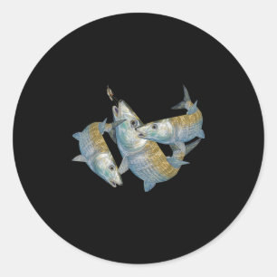 Sticker Rond Chasse au bonefish Une pêche à la mouche en eau sa