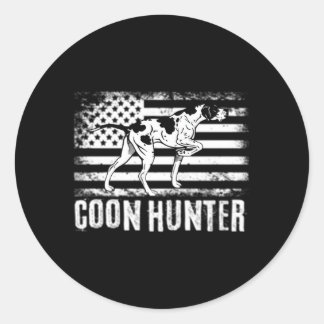 Sticker Rond Chasse au raton laveur Chasse au cocon Chasse au c