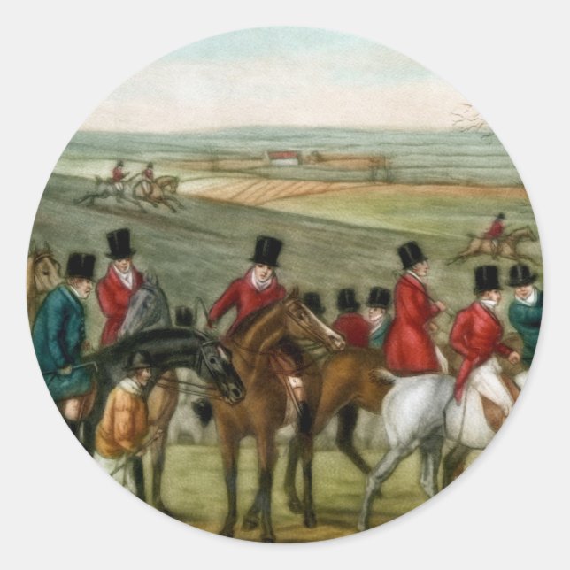 Sticker Rond Chasse au renard 2 (Devant)