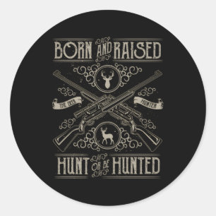 Sticker Rond Chasse aux chevreuils en détresse Chasse aux carab