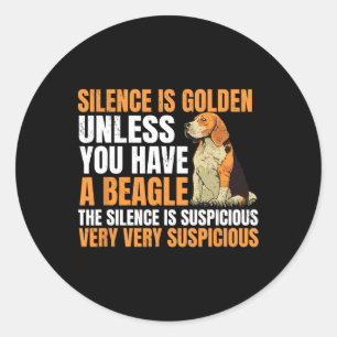 Sticker Rond Chasse beagle de petit chien parfumé Pet éleveur S
