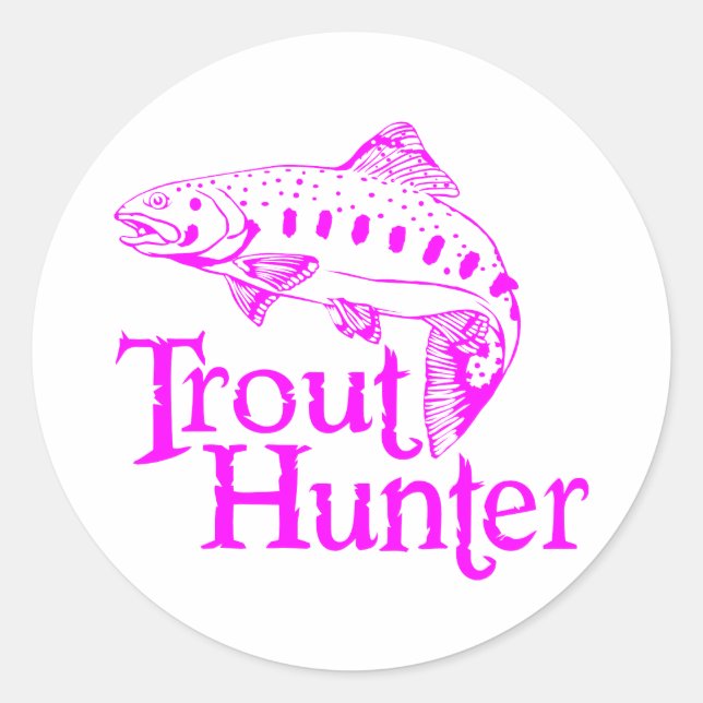 STICKER ROND CHASSE DE FILLE TROUT (Devant)