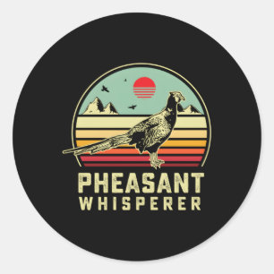 Sticker Rond Chasse Oiseau de faisan - Pheasant Whisperer Aesth
