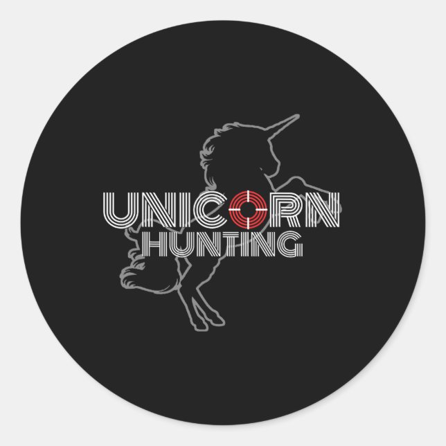 Sticker Rond Chasse Unicorne Swingers (Devant)