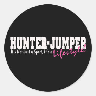Sticker Rond Chasseur Cheval Jumper