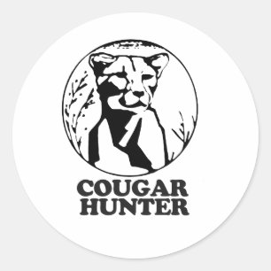 STICKER ROND CHASSEUR DE COUGUARS 2