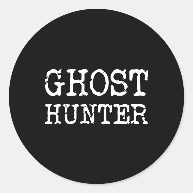 Sticker Rond Chasseur de fantômes Paranormal Enquêteur Hallowee (Devant)