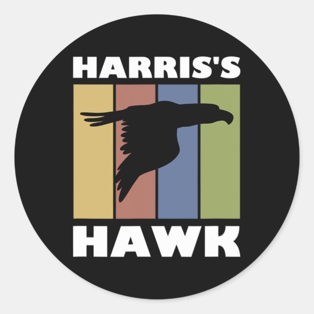 Sticker Rond Chasseur de faucon hawk (Devant)