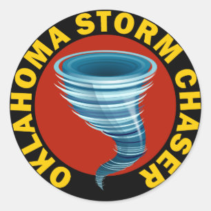 Sticker Rond Chasseur de tempête de l'Oklahoma
