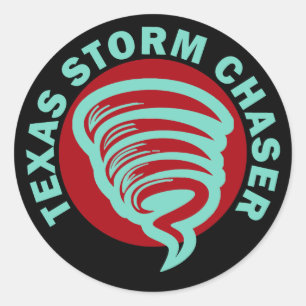 Sticker Rond Chasseur de tempête du Texas