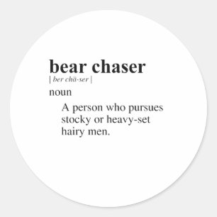 STICKER ROND CHASSEUR D'OURS