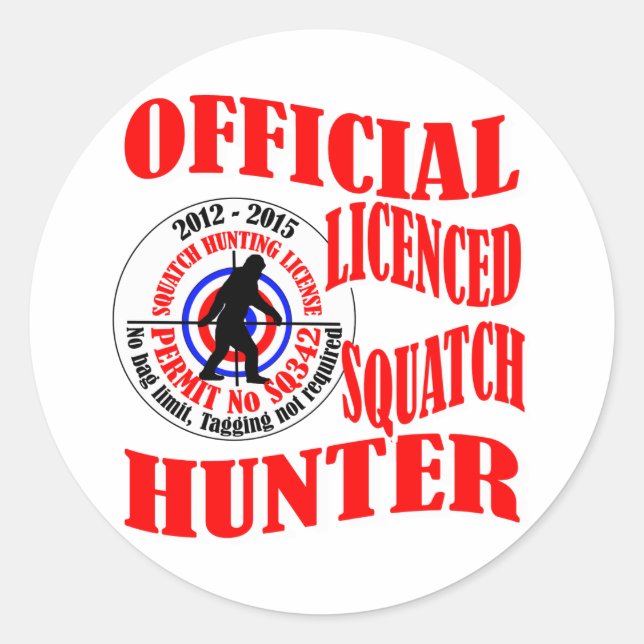 Sticker Rond Chasseur officiel de squatters (Devant)