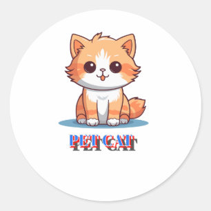 Sticker Rond chat