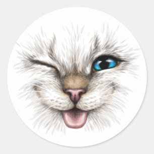 Sticker Rond Chat