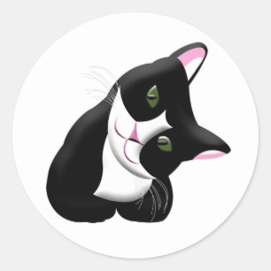 Sticker Rond Chat