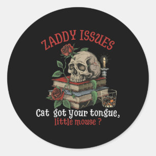 Sticker Rond Chat a reçu votre langue Petite souris Zade Meadow