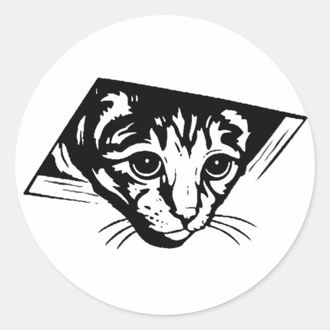 Sticker Rond Chat de plafond (Devant)