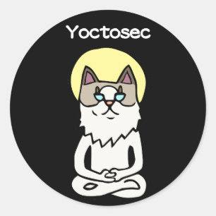 Sticker Rond Chat des Lumières Yoctosec