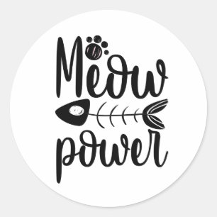 Sticker Rond Chat Drôle - Kitten Nid Kitten Chat Noir Chatons K