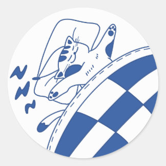 Sticker Rond Chat endormi